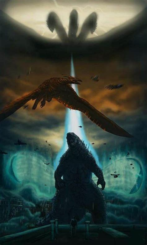 Legends collide in godzilla vs. Godzilla,mothra,rodan and king ghidorah art - Alien Fan ...
