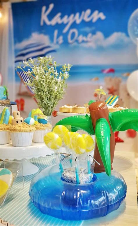 Beach Theme Birthday Party Ideas Photo 1 Of 27 Catch My Party
