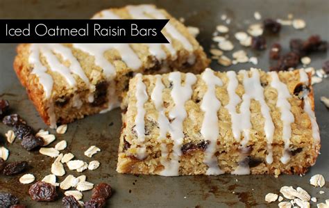 Chewy Thick Iced Oatmeal Raisin Bars Taste Better Than A Cookie And