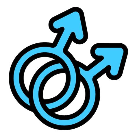 Identidad De Género Icono Sexual Contorno Identidad De Género Icono De