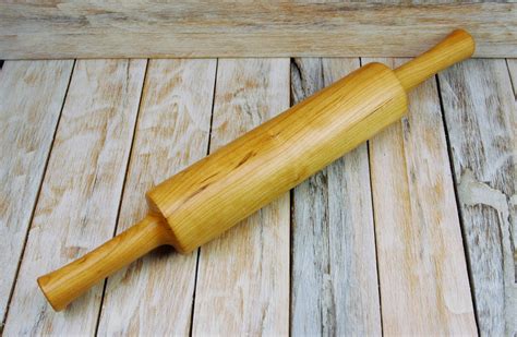 Wood Turned Rolling Pin Cherry Wooden Rolling Pin Cherry