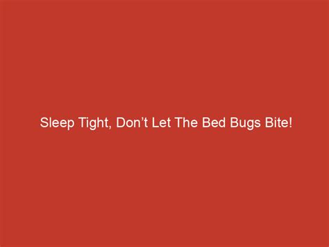 Sleep Tight Dont Let The Bed Bugs Bite Redline