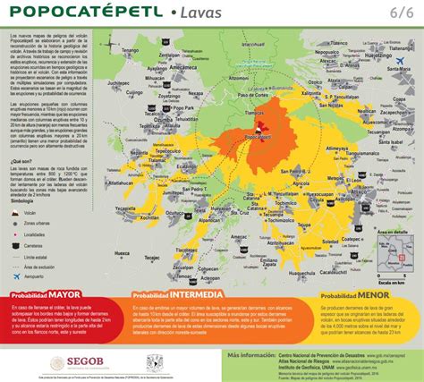 Popocatepetl Mapa De Riesgo