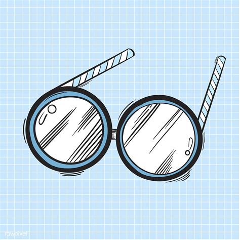 Vector Of Eyeglasses Icon Free Image By Hipster Doodles