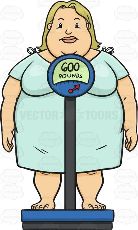 Large Woman Standing Forward On A Scale That Reads 600 Pounds