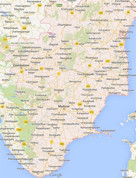 Clickable map of tamil nadu showing districts roads with boundaries. Tamil Nadu Road Conditions | India Travel Forum, BCMTouring