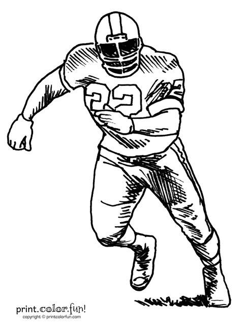 Free shipping on orders over $25.00. Football player coloring page - Print. Color. Fun!
