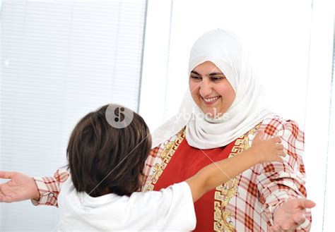 Muslim Arabic Mother And Son Royalty Free Stock Image Storyblocks