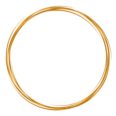 Aesthetic Golden Circle Frame Frames Golden Circle Png Transparent