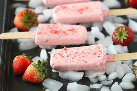 Creamy Strawberry Popsicle Step By Step Homemade Fruit Popsicle Recipe
