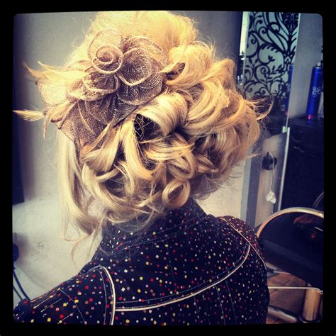 Hair Up Barrel Curls With Extensions To Make Fuller Hair By Hannah