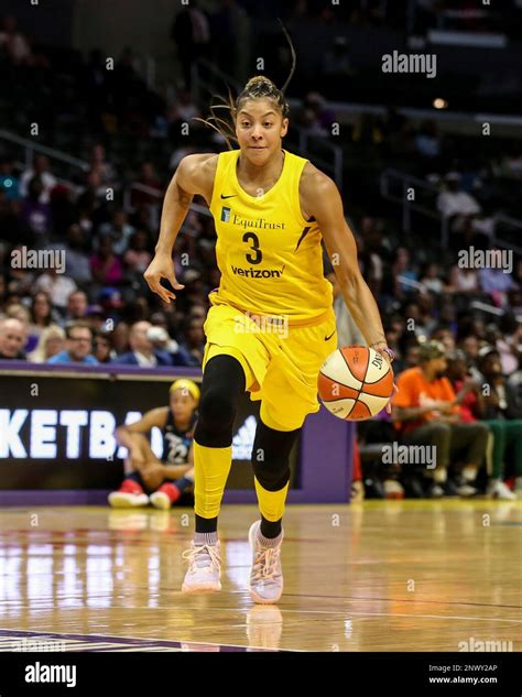 Los Angeles Sparks Forward Candace Parker 3 During The Indiana Fever