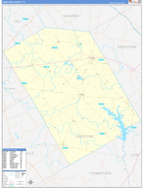 Wall Maps Of Limestone County Texas