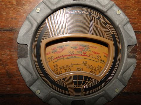 Radio Receiver Tuning Dial From A 1937 Philco Model 37 610 Table Radio