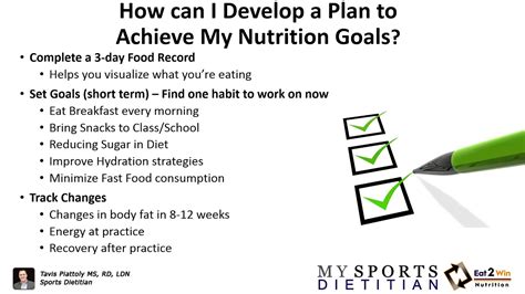 How Can Athletes Develop A Plan To Achieve My Nutrition Goals Youtube