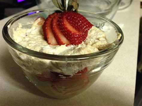 the pampered chef strawberry coconut tres leches trifle in a 1 cup prep bowl great for on the