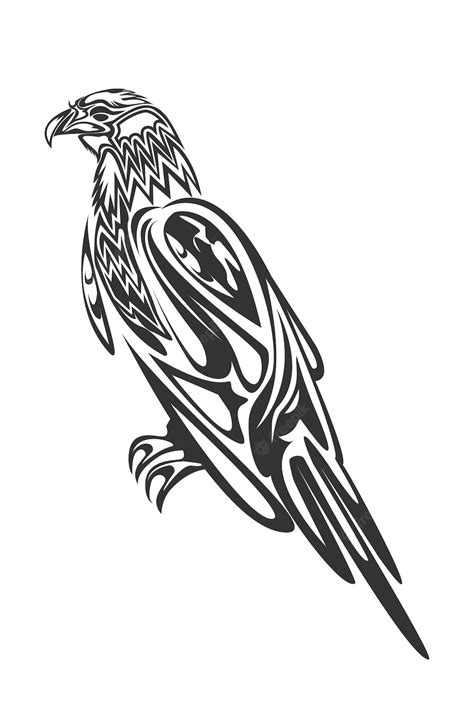 Premium Vector Illustration Of A Tribal Totem Animal Eagle Tattoo In