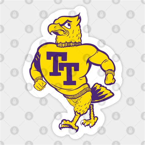 Tn Tech Vintage Mascot Logo Golden Eagles Sticker Teepublic