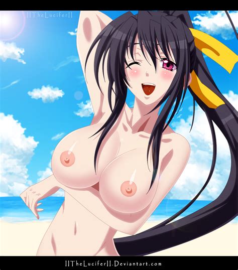 Rule 34 Akeno Himejimа Beach Black Hair Breasts Female High School