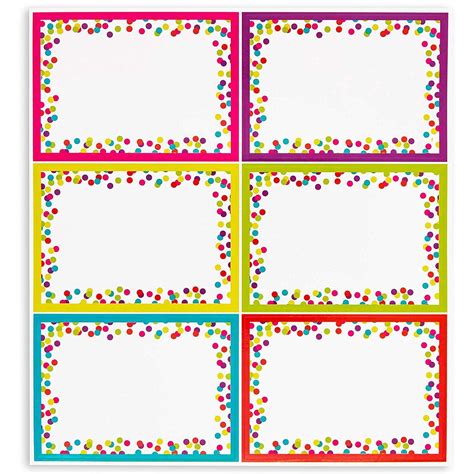 144 Pack Colorful Name Tag Stickers 35 X 25 Inches 6 Assorted Colors