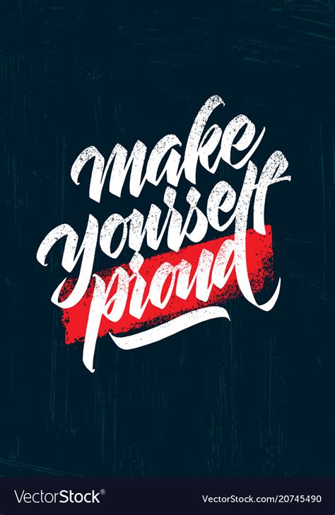 Make Yourself Proud Workout And Fitness Gym Vector Image