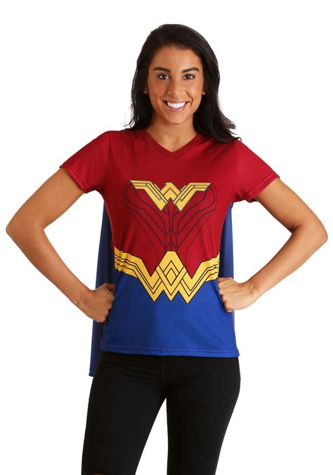 Wonder Woman Cape Costume T Shirt For Women