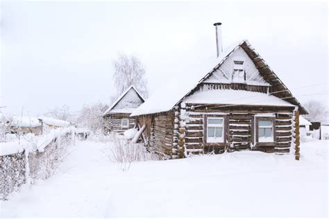 Snow Covered Hut Old Stock Photo Image Of Nature Outdoor 48933280