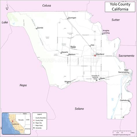 Yolo County Map California Cities In Yolo Country