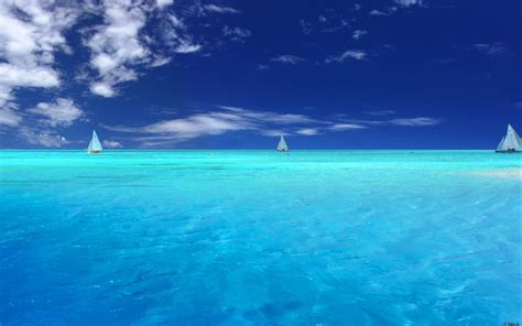 Голубой океан обои для рабочего стола картинки фото