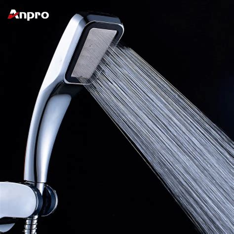 Anpro 300 Hole Square High Pressure Bathroom Shower Head Handheld Shower Water Saving Hand