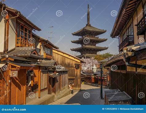 Ancient Town In Kyoto Japan Editorial Stock Photo Image Of Paved
