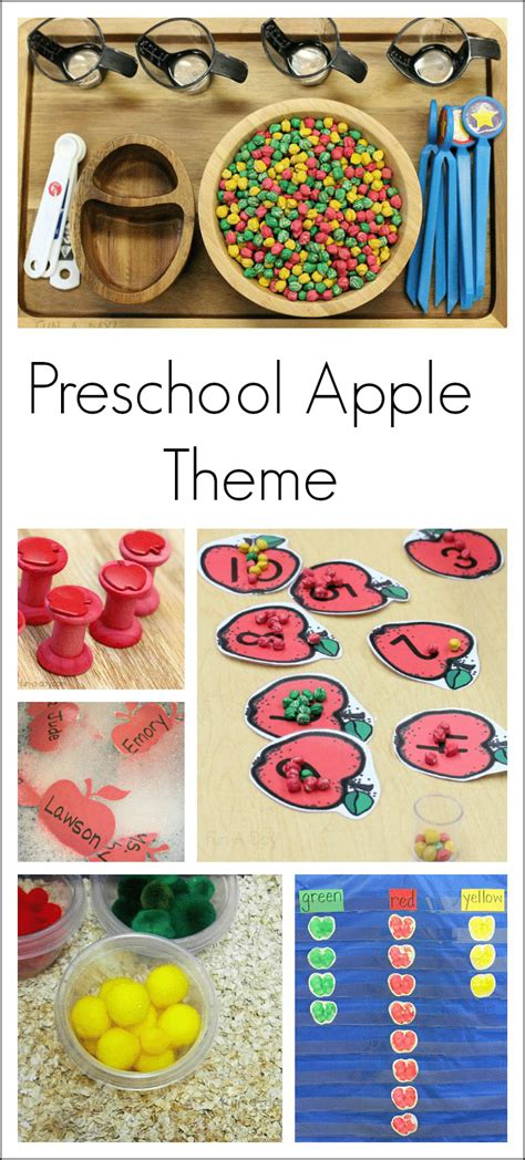 So Many Activities For A Kindergarten Or Preschool Apple Theme Fun A Day