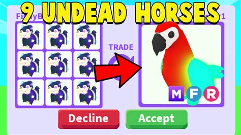 Trading 9 New Undead Jousting Horse In Adopt Me Youtube