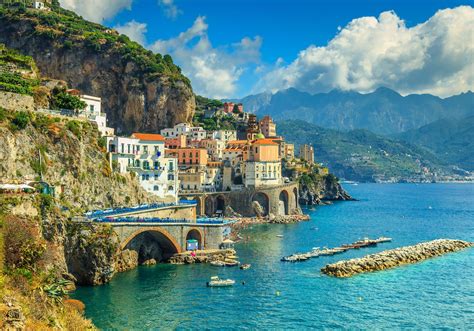 Amalfi Italy Mountain Water Landform Outdoor Sea Landmark Town Coast