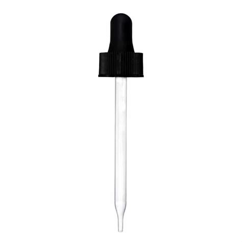 20 400 Black Graduated Plastic Dropper 91mm Ribbed Fh Packaging