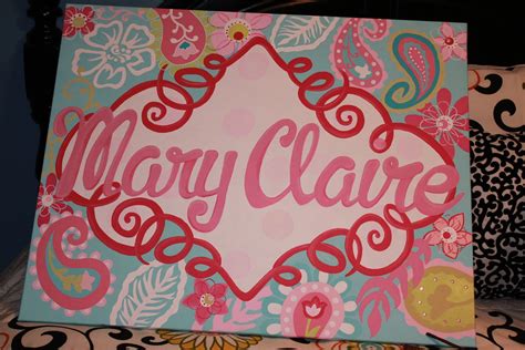 Hand Painted Name Canvasvia Etsy Painted Name Canvas Sign Printing