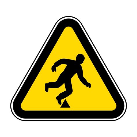 Trip Hazard Symbol Sign Isolate On White Background Vector Illustration