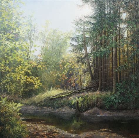 Forest River Oil Painting By Evgeny Burmakin Artfinder