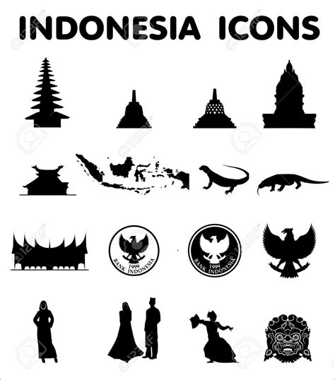 Indonesia Sixteen Newest Vector Icons Stock Vector 50016311 Vector