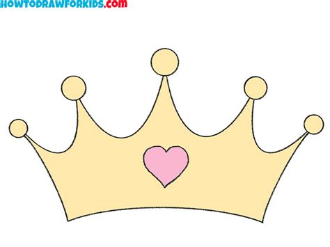How To Draw A Princess Crown Easy Drawing Tutorial For Kids
