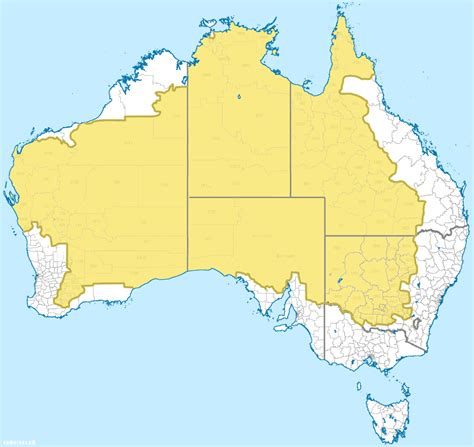Of Australia S Population Lives In The Yellow Area Jolies Cartes