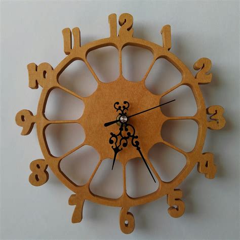 Laser Cut Wall Clock Cnc Template Dxf File Free Download