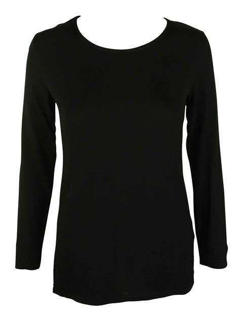 Womens New Classic Long Sleeve T Shirt Ladies Casual Stretch Plain Top