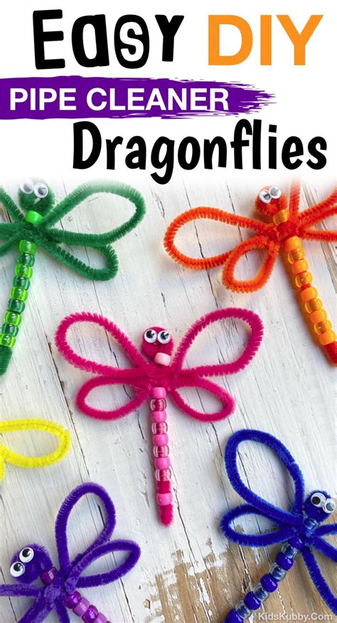 Beaded Pipe Cleaner Dragonflies Easy Craft For Kids