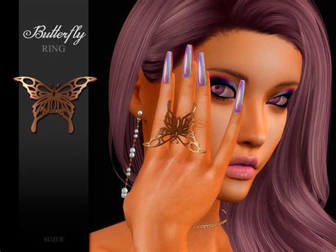 The Sims Resource Butterfly Ring Right Side