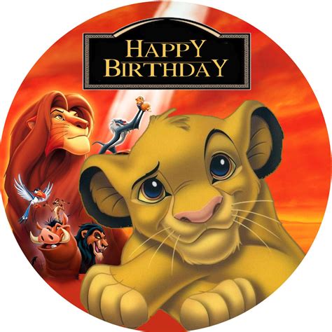 The Lion King Edible Cake Image Topper Personalized Birthday Party My