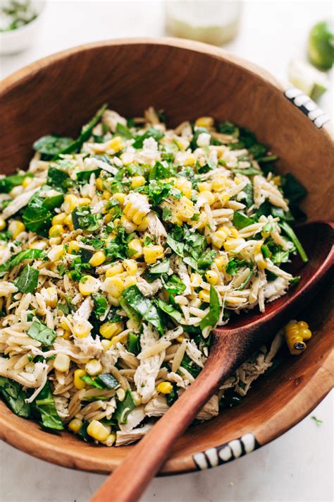 Recipe by the naptime chef. Roasted Corn Chicken Orzo Salad with Garlic Lime ...