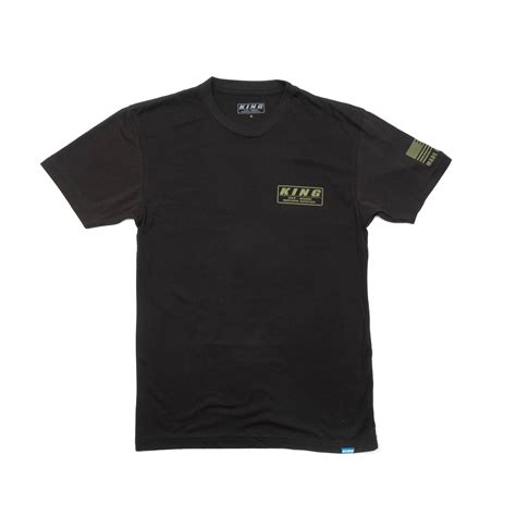 King Shocks Black Cvc Crew Tee W Olive Green Logo Jj Performance