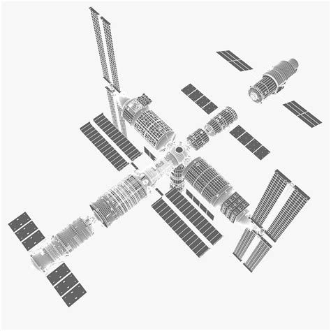 Chinese Space Station Tiangong Tg Css 3d Model Animated Rigged Cgtrader