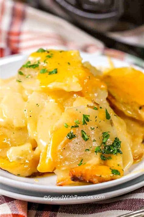 Best Crock Pot Scalloped Potatoes Recipe Ever Slow Cooker Cheesy Scalloped Potatoes Simply